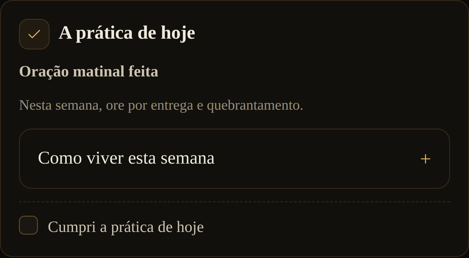 Ainda no dia · A prática daquele dia